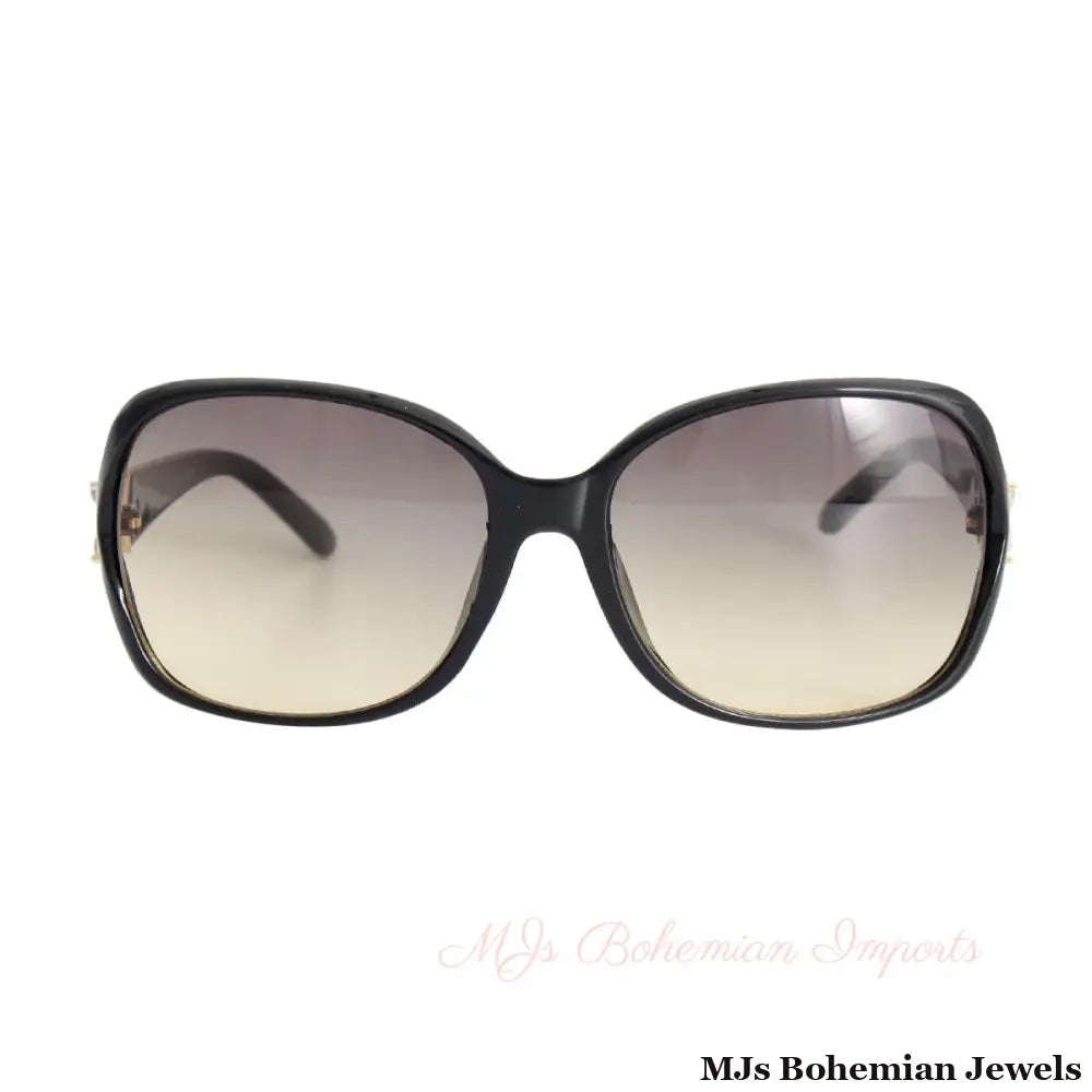 Retro Black Flower Sunglasses