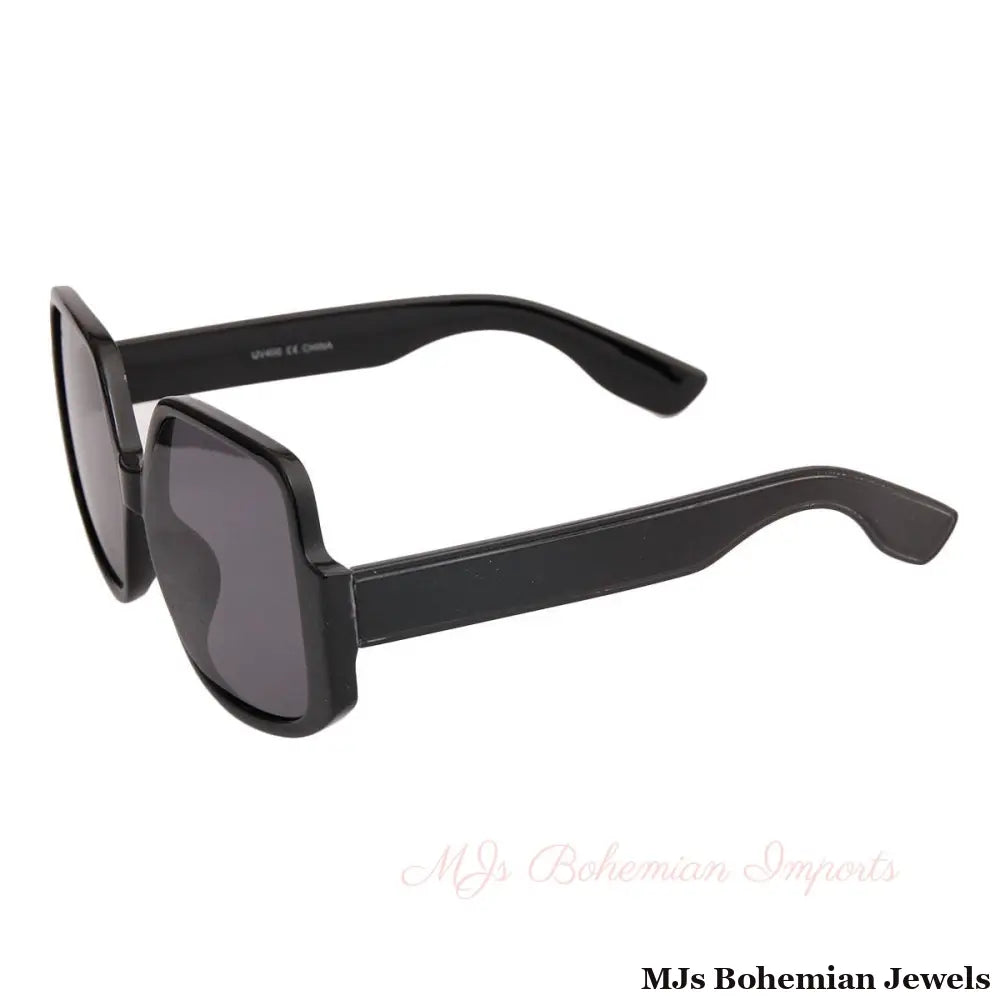 Retro Black Square Celine Style Sunglasses