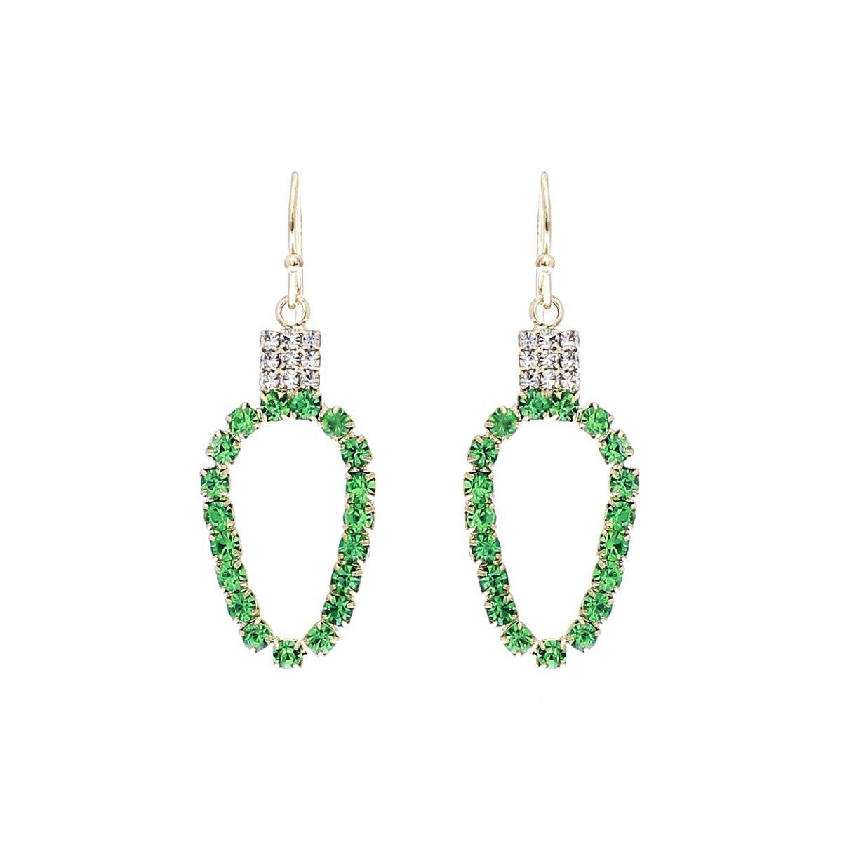 Subtle Elegance: Light Green Xmas Light Earring