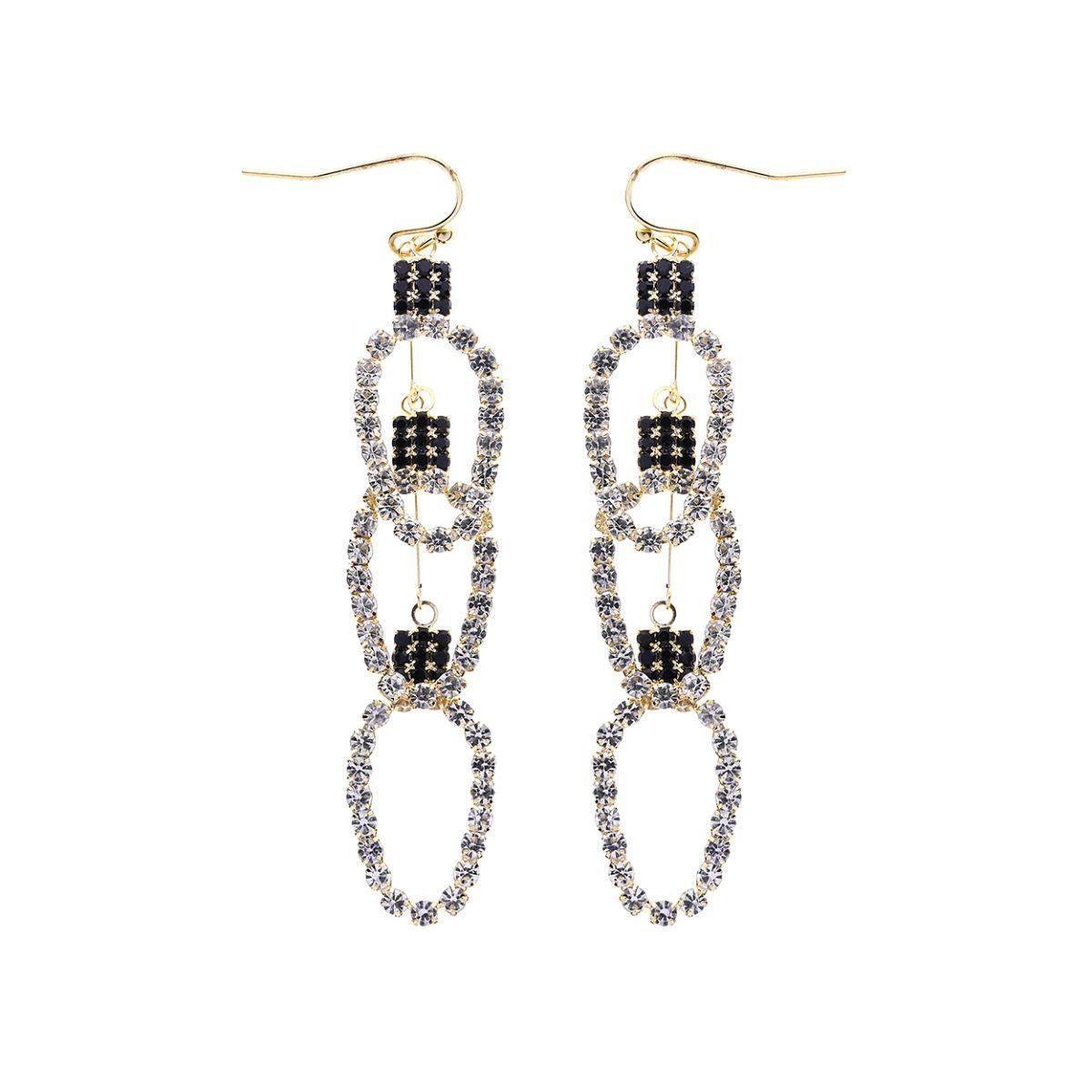 Clear Triple Xmas Light Earrings