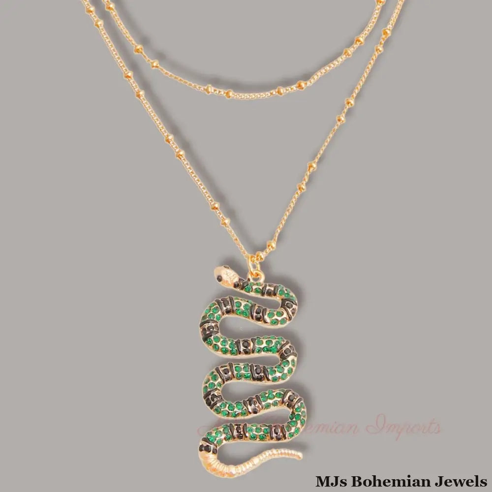 Serpentine Style: Snake Layer Necklace