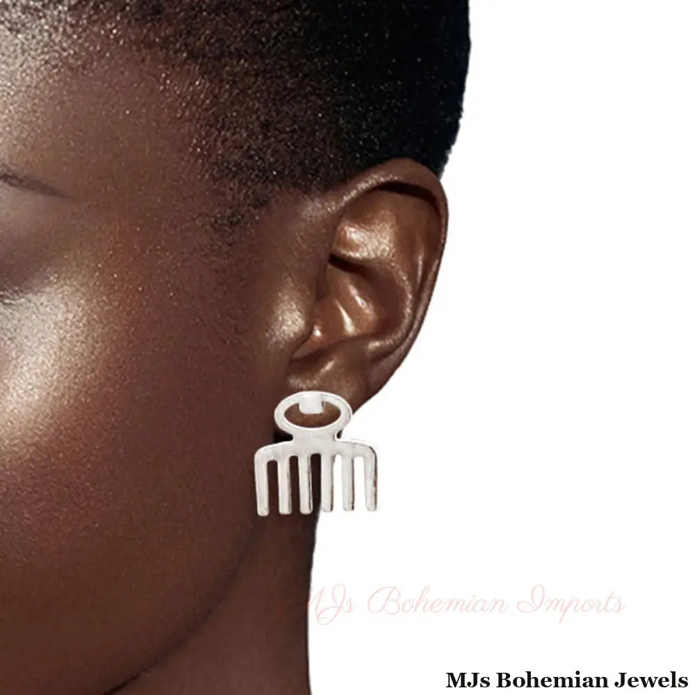 Silver 3 Pcs Melanin Poppin Studs