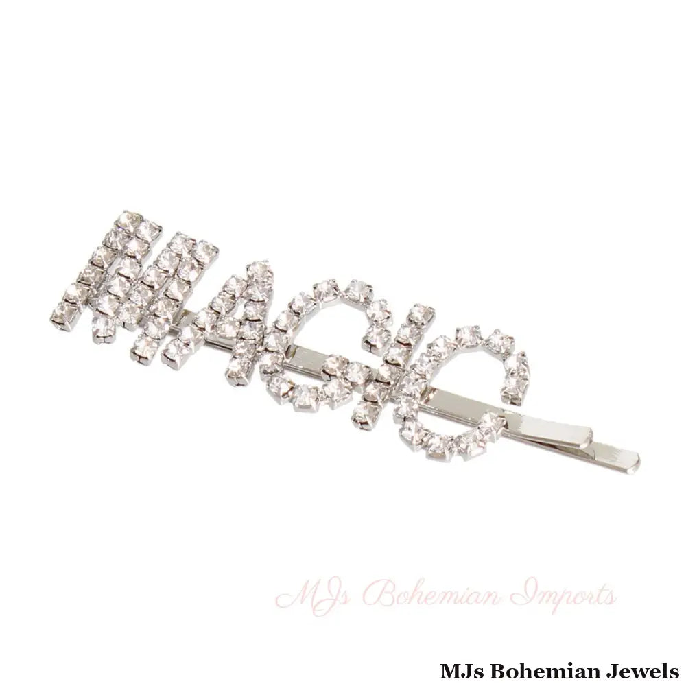 Silver MAGIC Sparkle Hair Pin