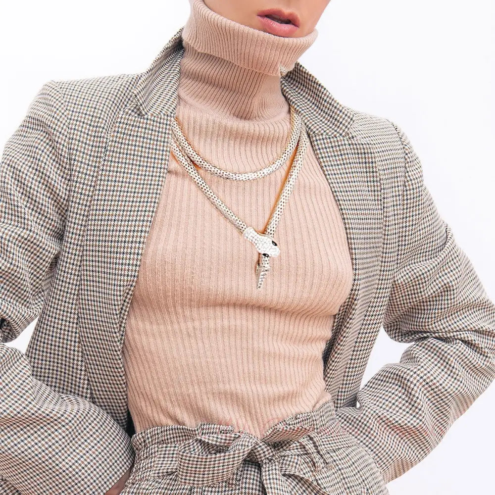 Silver Mesh Endless Snake Chain