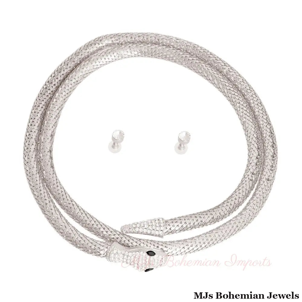 Silver Mesh Endless Snake Chain