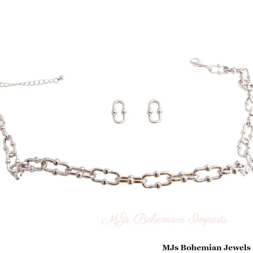 Silver Metal Anchor Chain