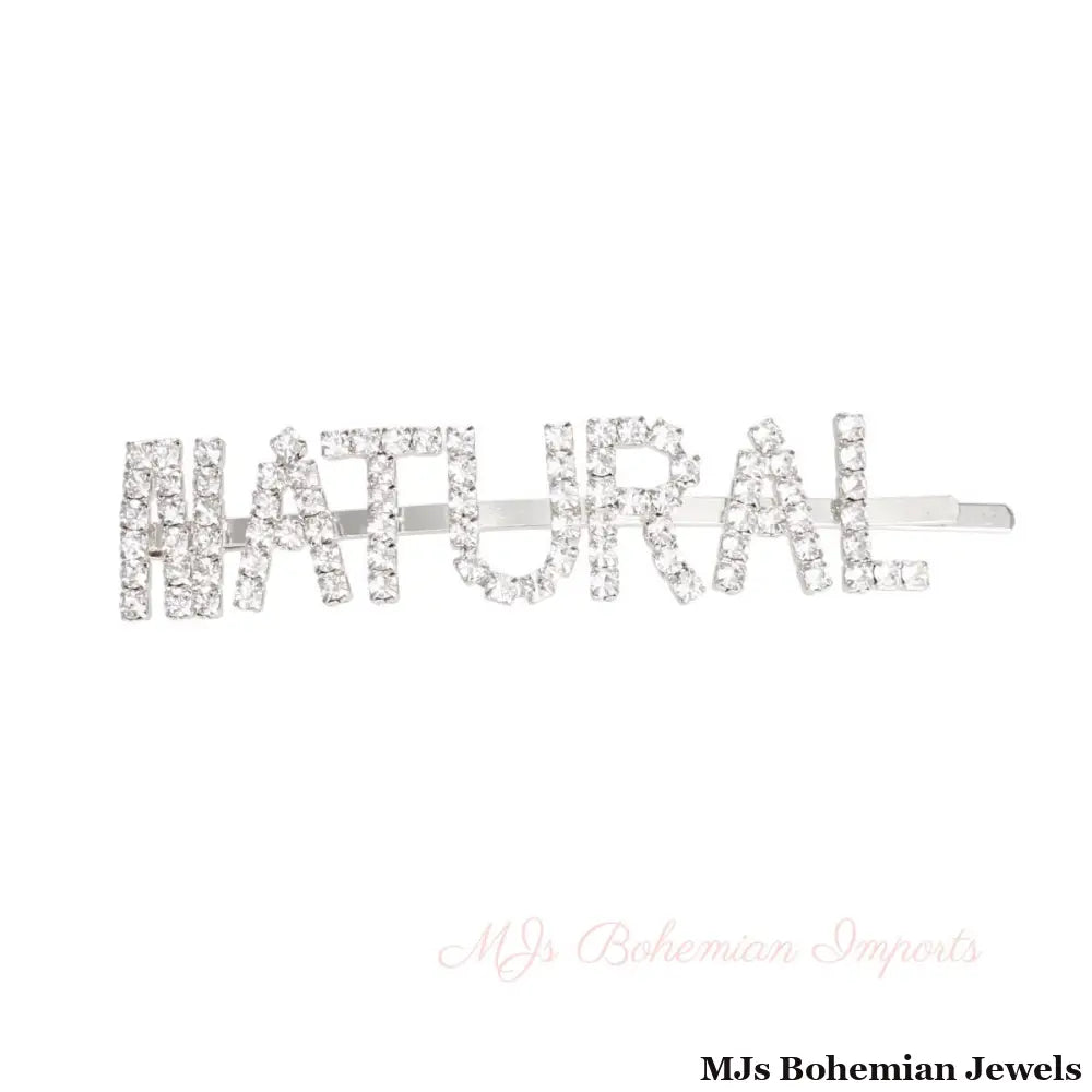 Silver NATURAL Sparkle Hair Pin