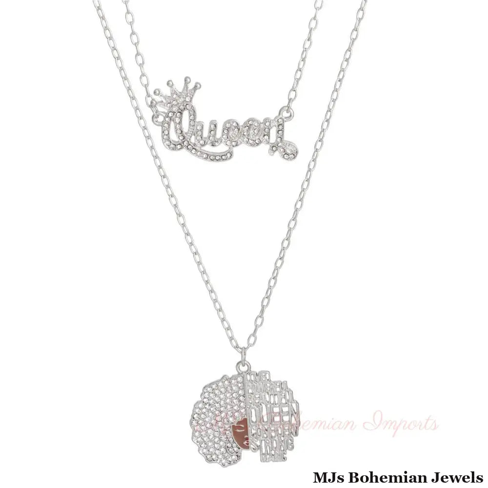 Silver Queen Afro 2 Pcs Chains