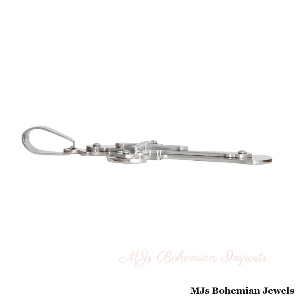 Silver Silver Stainless Steel Cross Pendant