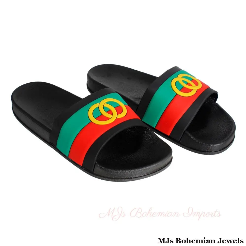 Size 7 Black Stripe Slide