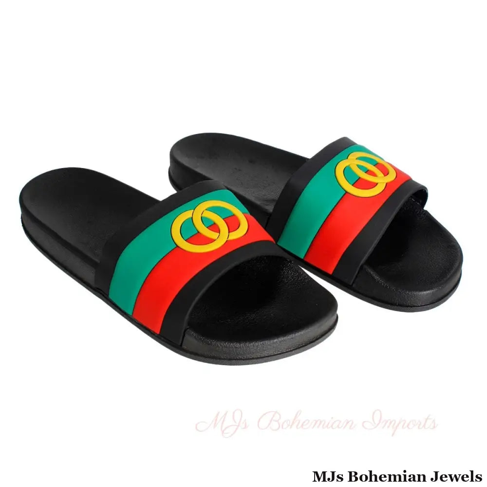 Size 9 Black Stripe Slide