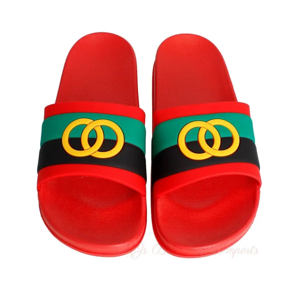 Size 9 Red Stripe Slide