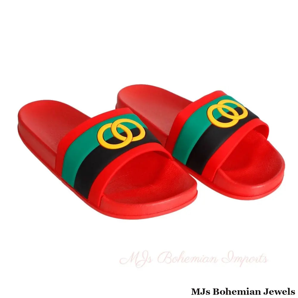 Size 9 Red Stripe Slide