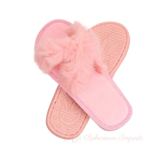 Size Small Pink Fur Slippers