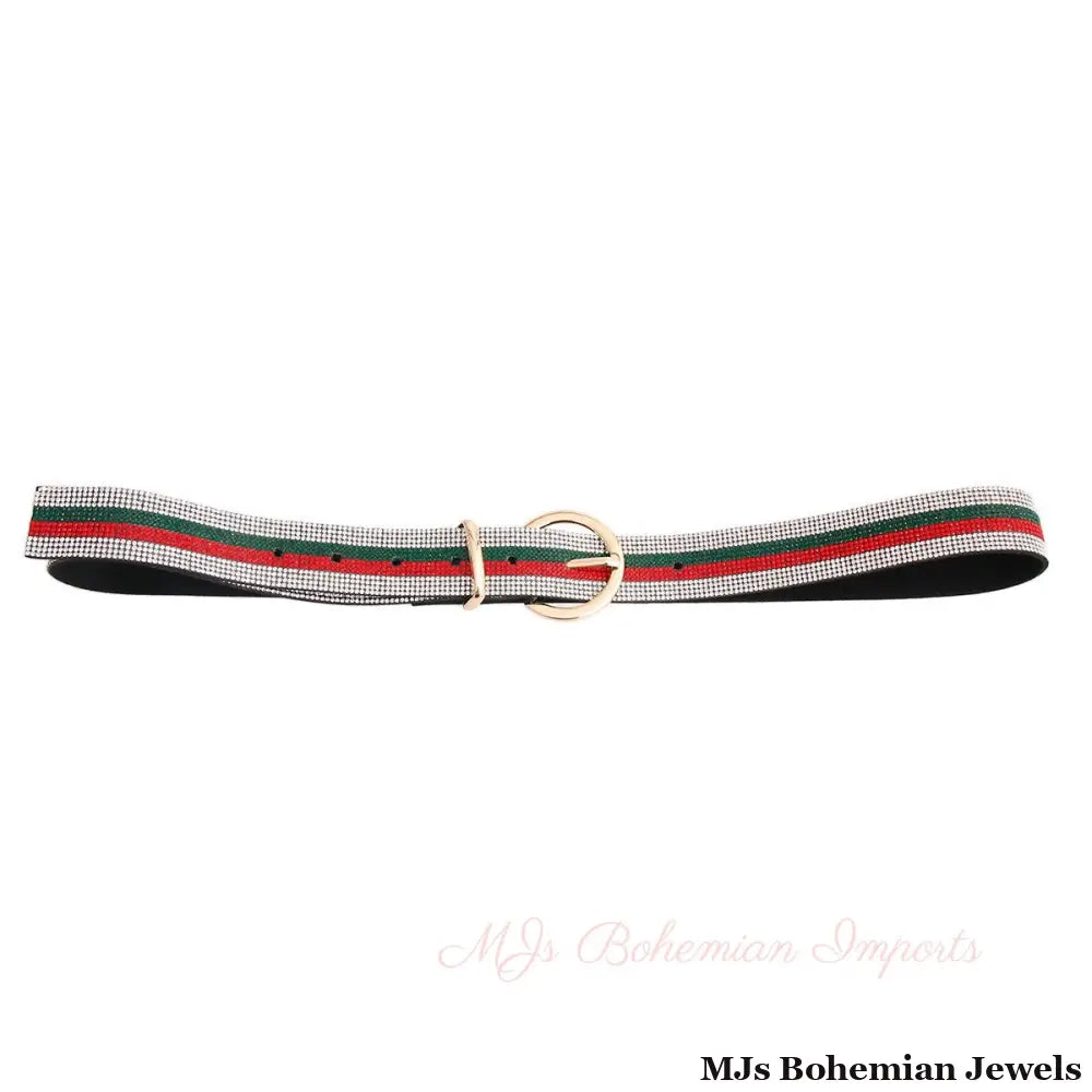 Stripe Savvy: Rhinestone Belt