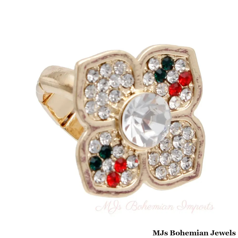 Striped Blossoms: Luxury Ring