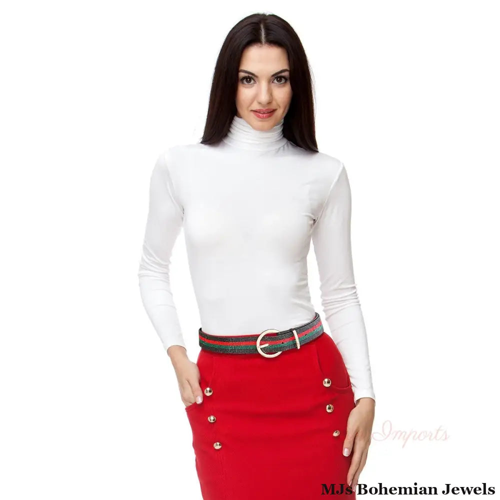 Stunning Stripe Black Belt - Bespoke Inspired