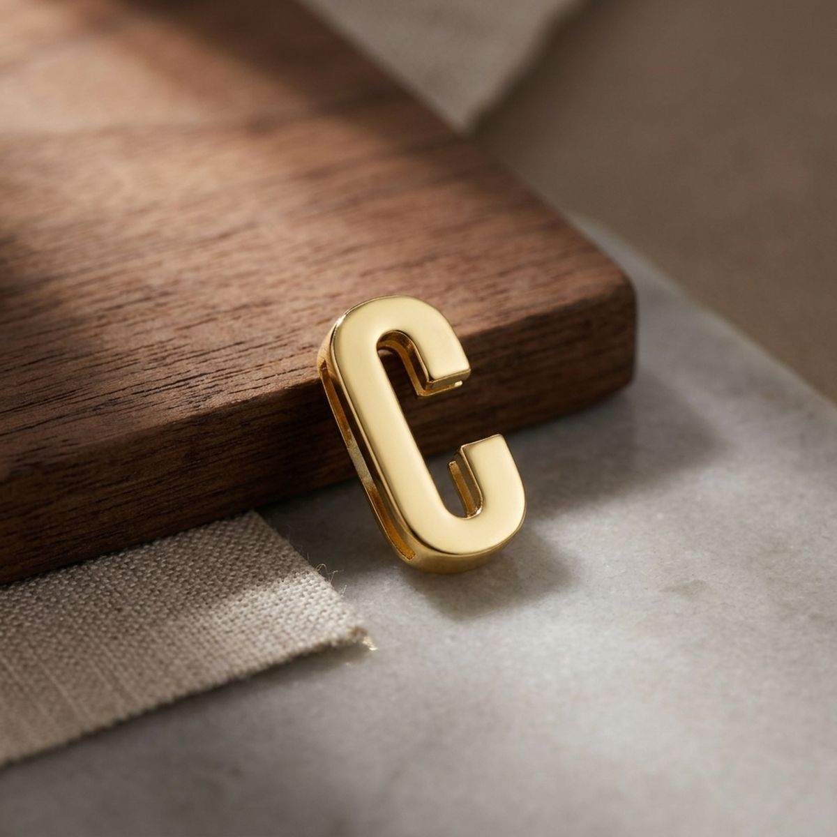 Letter C Gold Slide Letter Charm Sold Individually