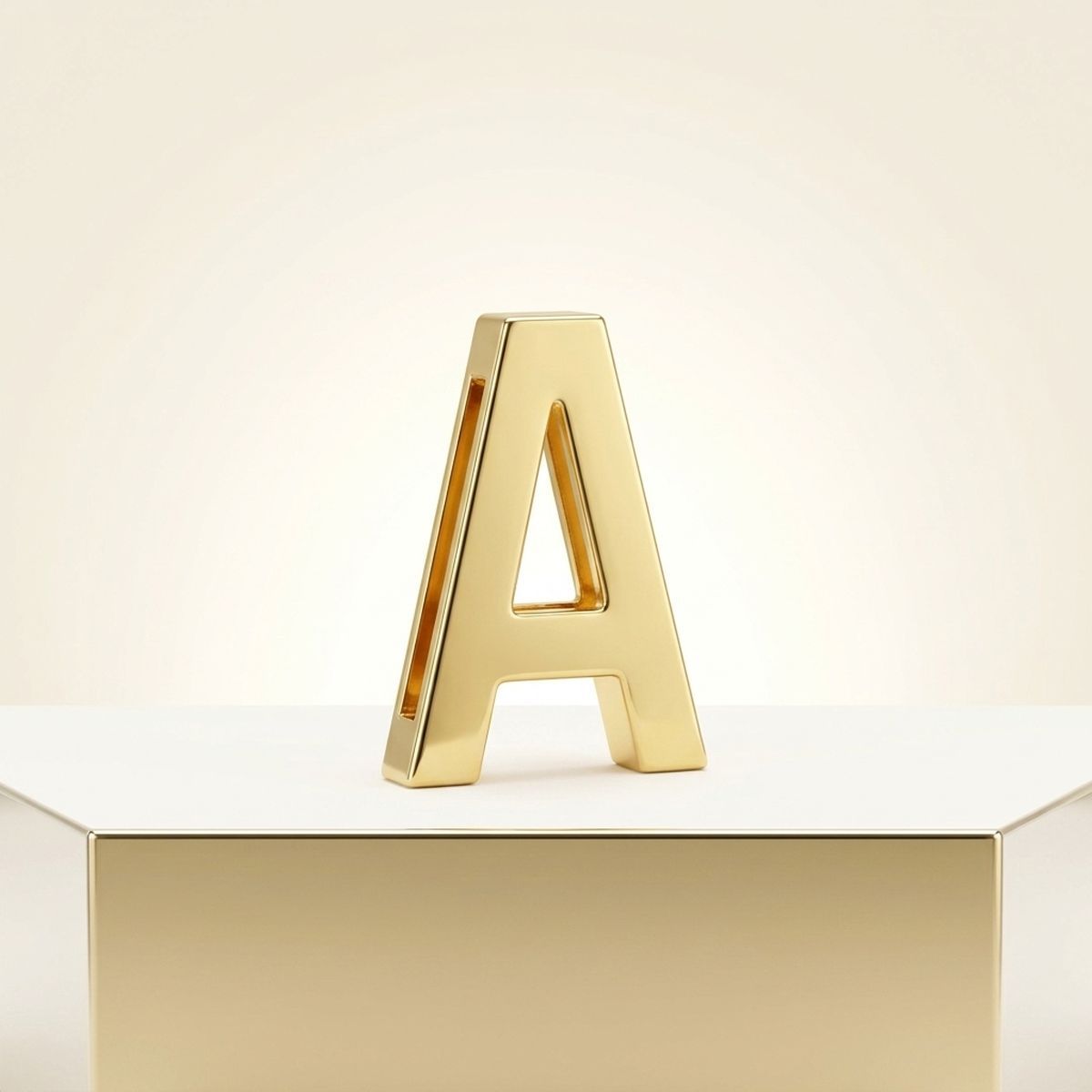 Letter A Gold Slide Letter Charm Sold Individually