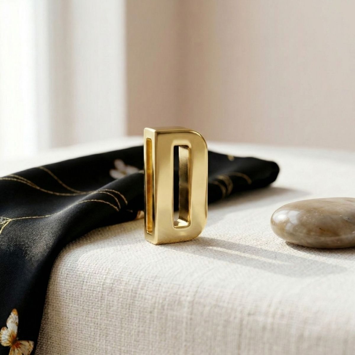Letter D Gold Slide Letter Charm Sold Individually