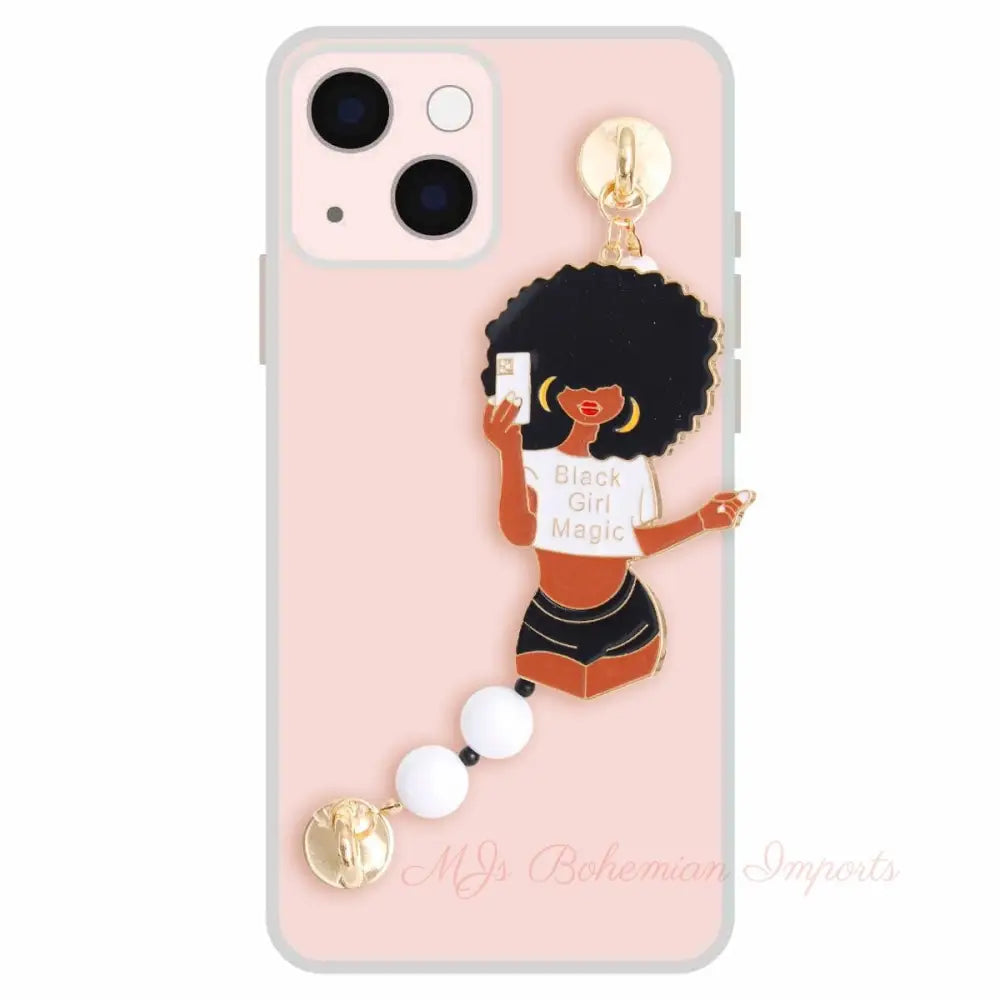 White Black Girl Magic Phone Strap