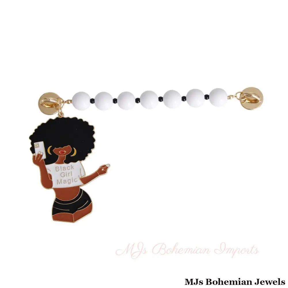 White Black Girl Magic Phone Strap