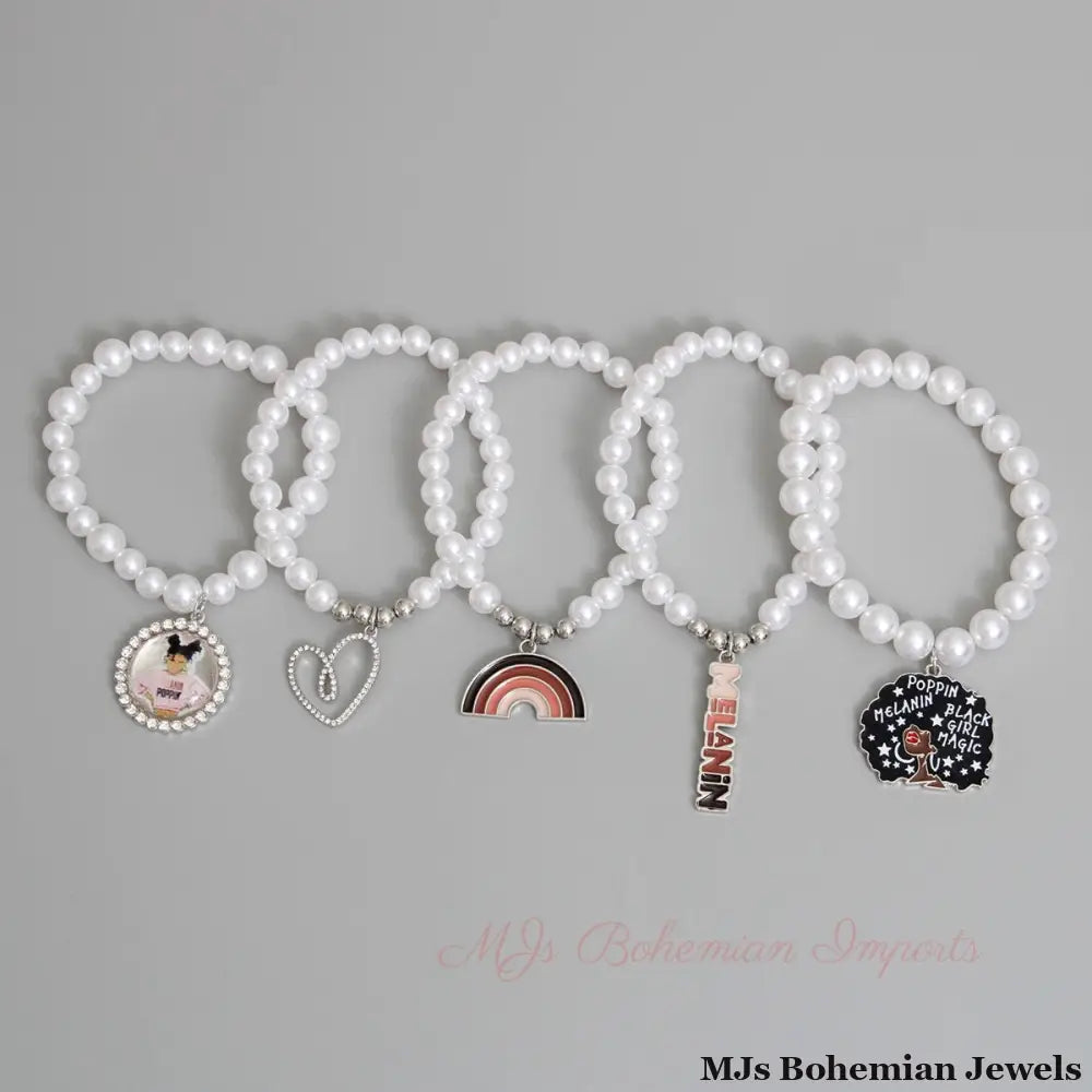 White Melanin Poppin Bracelets