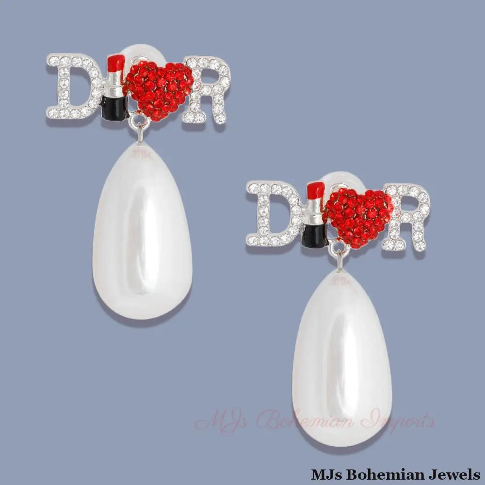 White Pearl Dangles - Couture Elegance