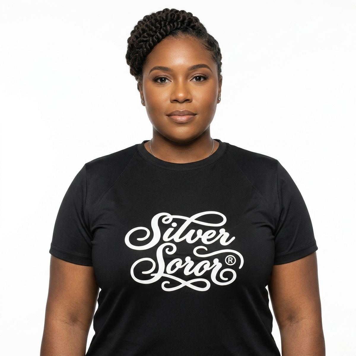 AKA 3XL Silver Soror Black Athletic Tee