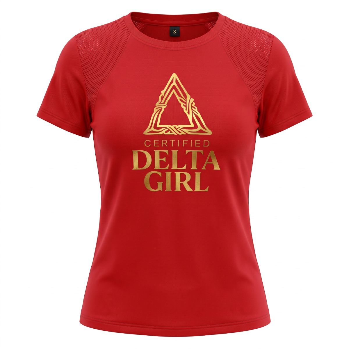 DST Certified Small Delta Girl Red Athletic Tee