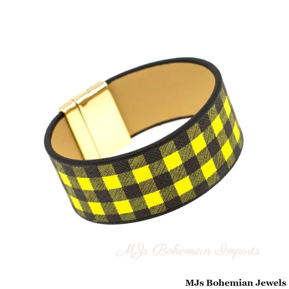 Yellow Buffalo Plaid Bracelet