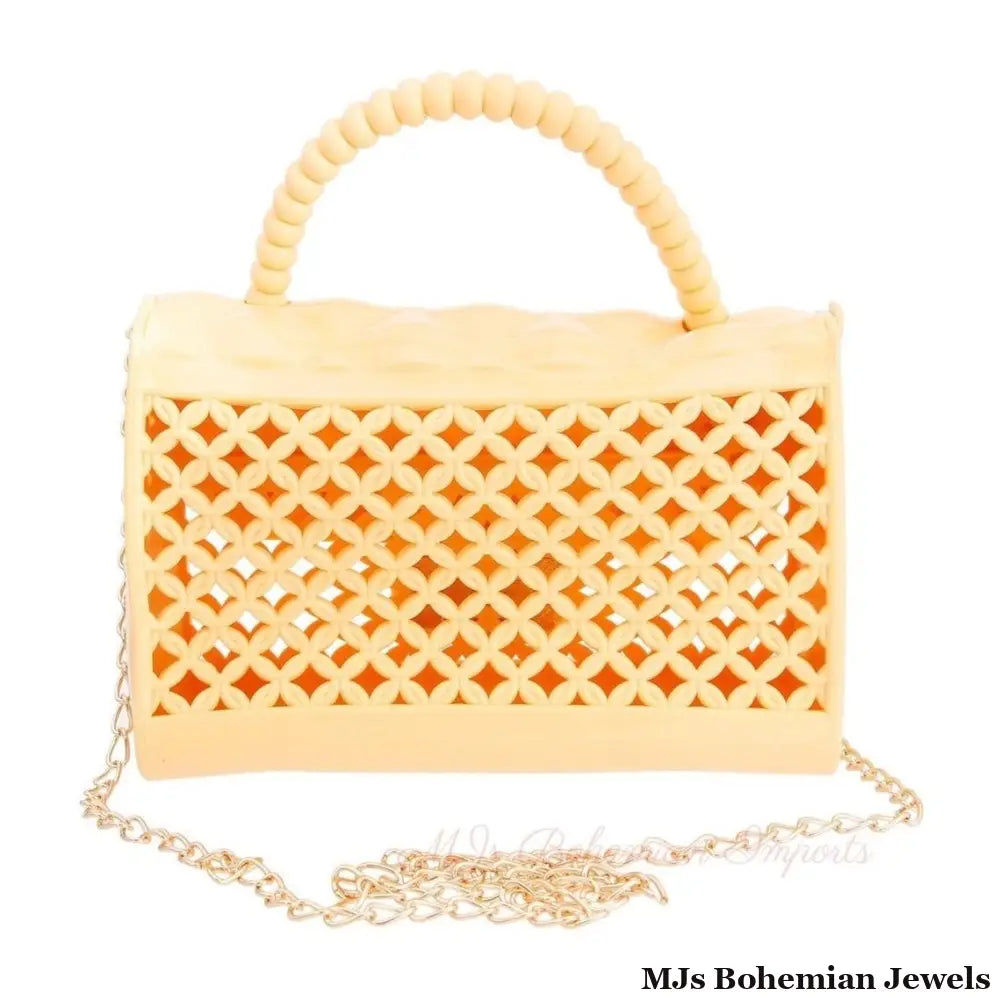 Yellow Jelly Top Handle Mini Crossbody