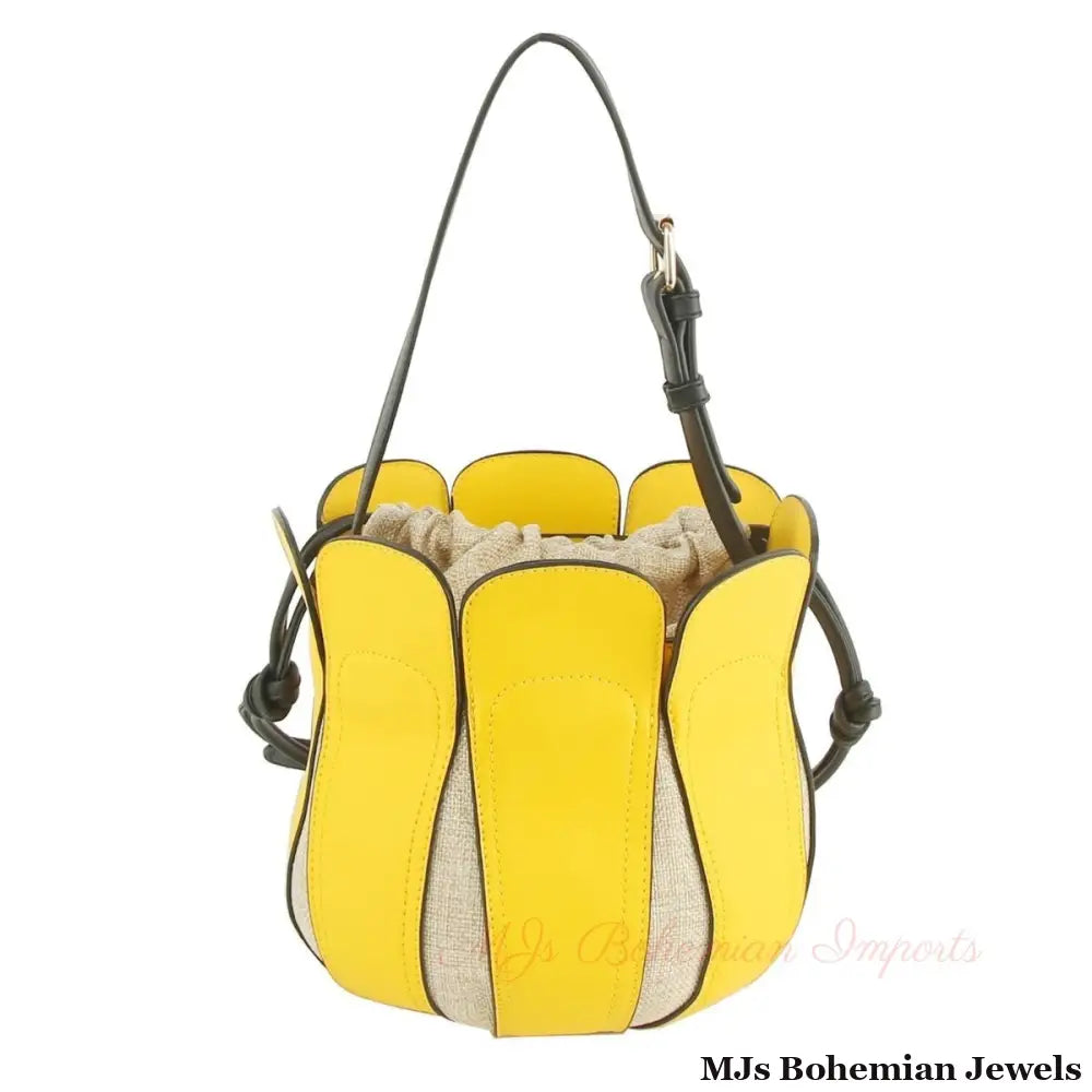 Yellow Tulip Bucket Bag
