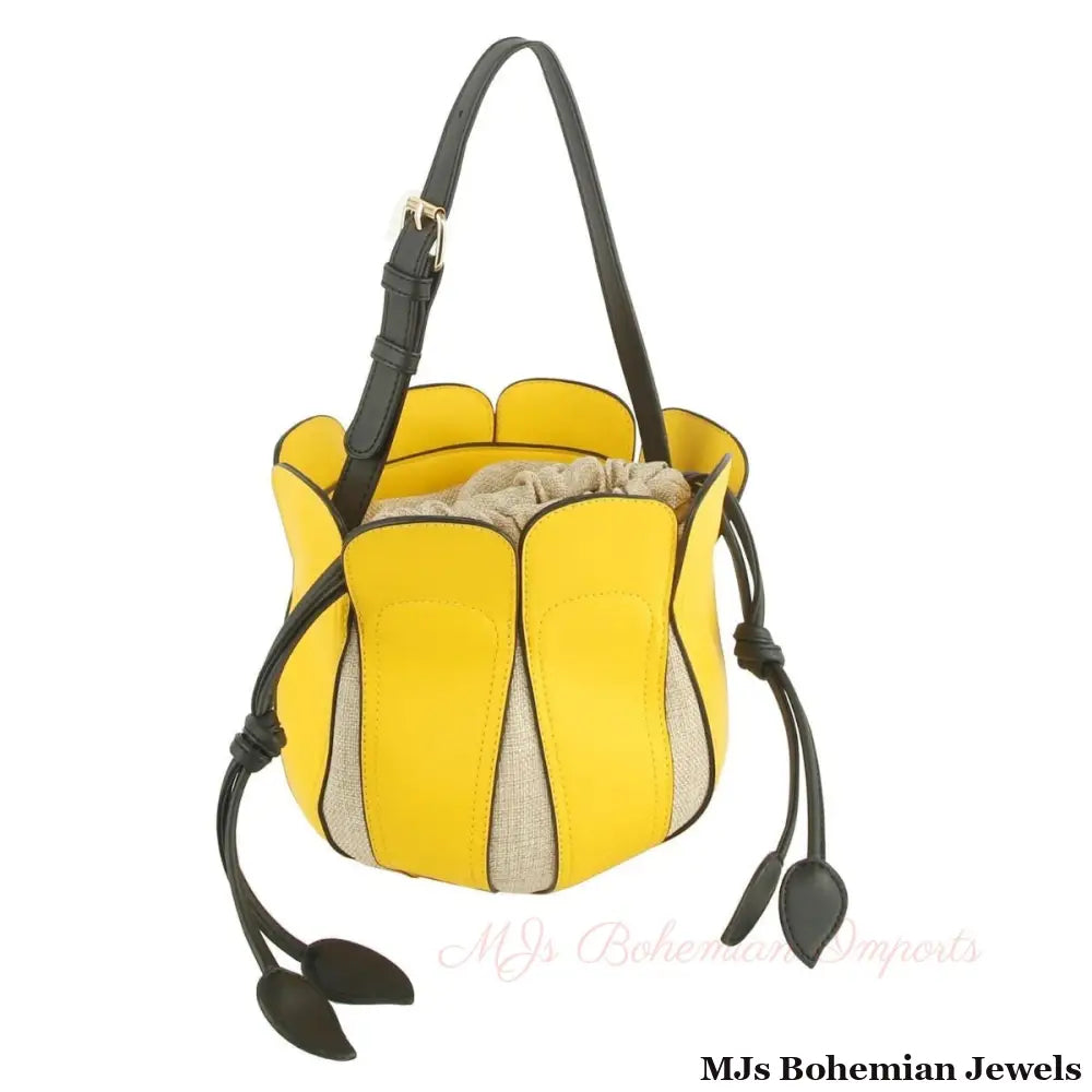Yellow Tulip Bucket Bag
